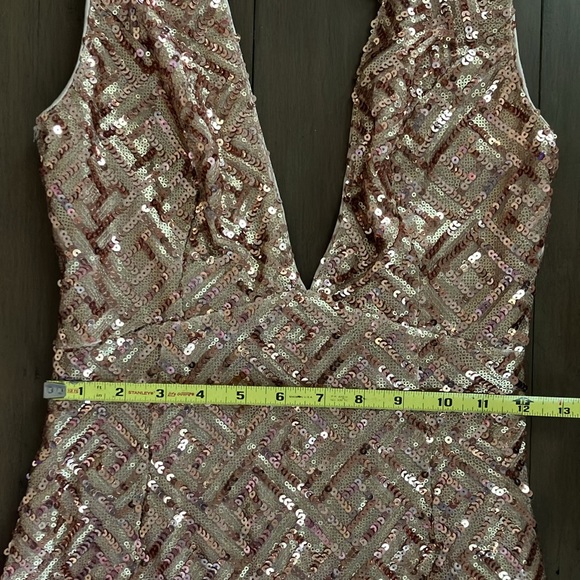 Fashion Nova Rose Gold Sequin Dress - Picture 7 of 7